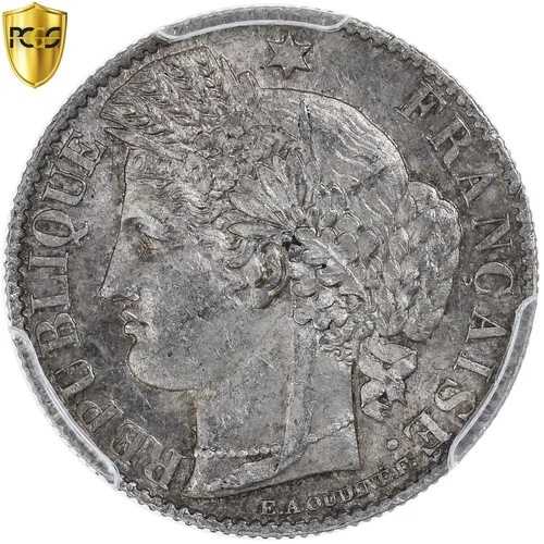 [#1284564] フランス、50 サンタイム、セレ、1888 年、パリ、シルバー、PCGS、MS(64)、ガドゥール