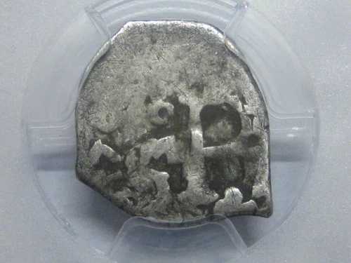 (1706-22) メキシコ 1/2 リアル コブ PCGS VG10 フィリップ 5 世 鑑定士 J 銀貨 植民地時代
