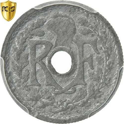 コイン、フランス、リンダウアー、10 サンタイム、1946 年、ボーモント - ル ロジェ、PCGS-