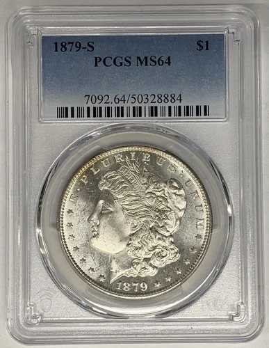 1879-S モーガン銀貨 1ドル硬貨 PCGS MS 64 (15) A