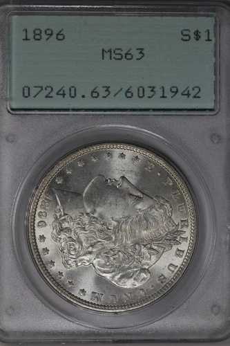 1896年 $1 MS 63 PCGS モルガン銀貨 $1 ミス・リバティ・ヘッド