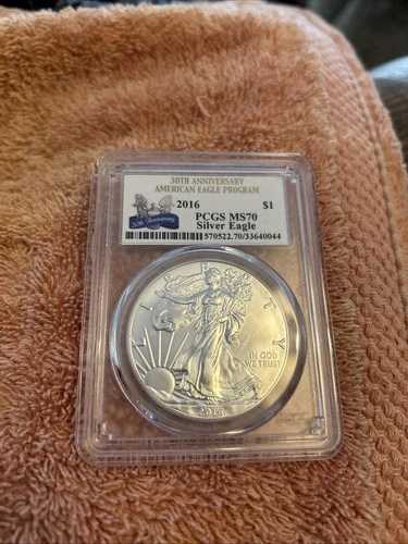 2016年アメリカンシルバーイーグル30周年記念 PCGS MS70