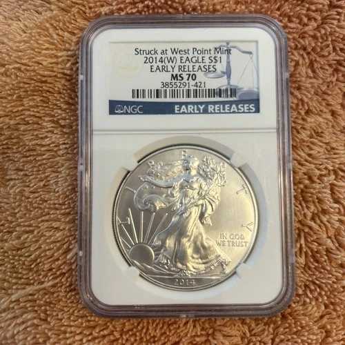 2014 W シルバーイーグル PCGS MS70 ウェストポイントミント アーリーリリース