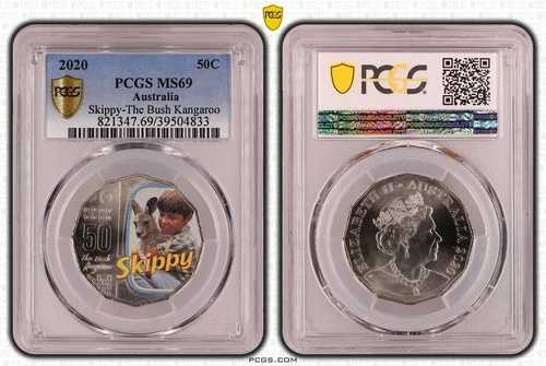 2020年 50セント スキッピー・ザ・ブッシュ・カンガルー 50周年記念 50セント PCGS MS69