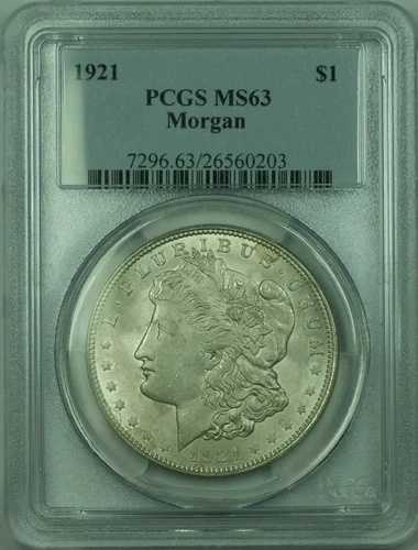 1921年 モルガン シルバードル 1ドルコイン PCGS MS-63 (36) JJ 51,480円