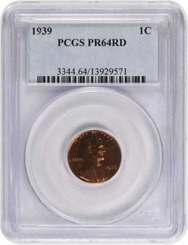 1939年リンカーンセントPR64RD PCGS