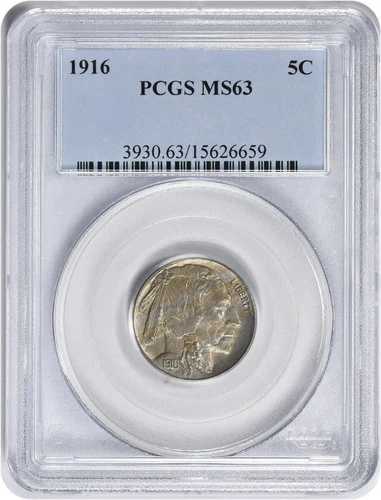 1916年 バッファローニッケル MS63 PCGS