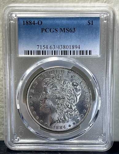 1884-O モーガン シルバー ダラー PCGS MS64、プルーフのような詳細付き!