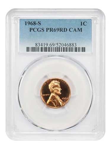 1968-S 1C PCGS PR69RD CAM - リンカーン・セント（現代）