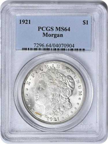 1921年 VAM 3A2 モルガン銀貨 MS64 PCGS