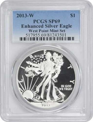 2013-W アメリカン シルバー イーグル ドル ウェストポイント ミント セット エンハンスド SP69 PCGS