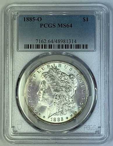 1885-O モルガン銀貨 1ドル硬貨 PCGS MS 64 (7) C