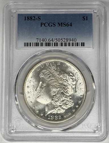 1882-S モルガン銀貨 PCGS MS 64 (40) E