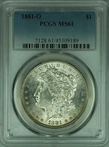 1881-O モルガン銀貨 1ドル PCGS MS-61 (40)