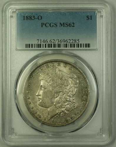 1883-O モルガン シルバードル 1ドルコイン PCGS MS-62 トーン (20)