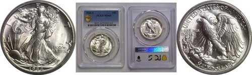 1944-S ウォーキング・リバティ・ハーフダラー PCGS MS-64