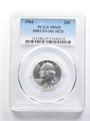 MS65 1963年ワシントンクォーター DDO FS-101 (023) PCGS *8402