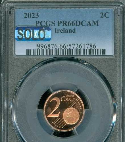 2023年 アイルランド EIRE 1000枚鋳造 2セントユーロ PCGS PR66 DCAM MAC SOLO 最高グレード