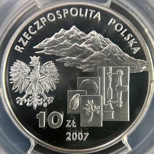 ポーランド。 2007、10 ズロティチ、銀 - PCGS PR69 - イグナシー ドメイコ、大学サンティアゴの