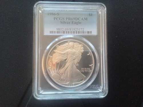 1986-S PCGS PR69DCAM シルバーイーグル 45,540円