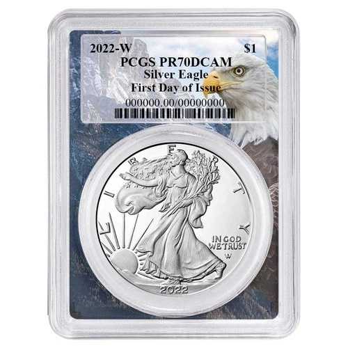 2022-W $1 1オンス プルーフ アメリカンシルバーイーグル PCGS PR70DCAM FDOI イーグルフレーム