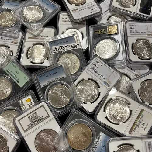 ?米国モルガン シルバー ダラー エステート コイン ロット O、S、P? 1x MS64 PCGS または NGC 認定?