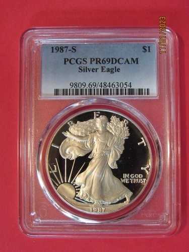 1987-S シルバーイーグルプルーフ「PCGS PR69DCAM」