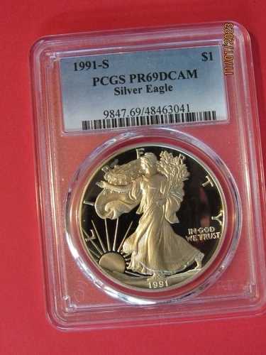 1991-S シルバーイーグルプルーフ「PCGS PR69DCAM」