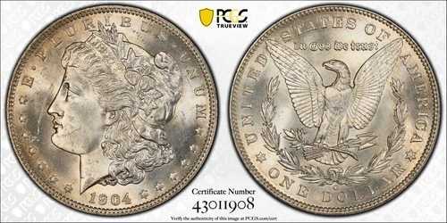1904年 O モルガン銀貨 PCGS MS-64