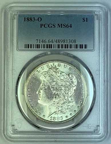 1883-O モルガン銀貨 1ドル硬貨 PCGS MS 64 (7) A