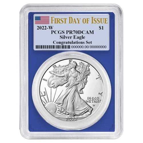 2022-W 1ドル 1オンス プルーフ アメリカンシルバーイーグル コングラチュレーションセット PCGS PR70DCAM
