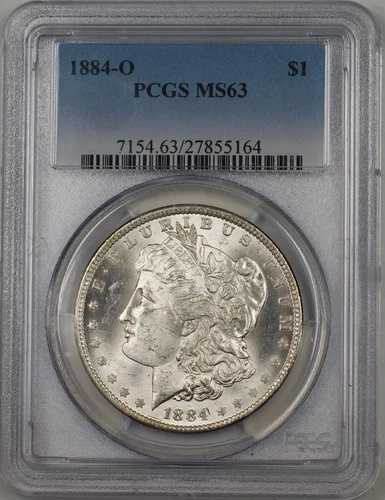 1884-O モルガン銀貨 1ドル PCGS MS-63 (BR-16 R)