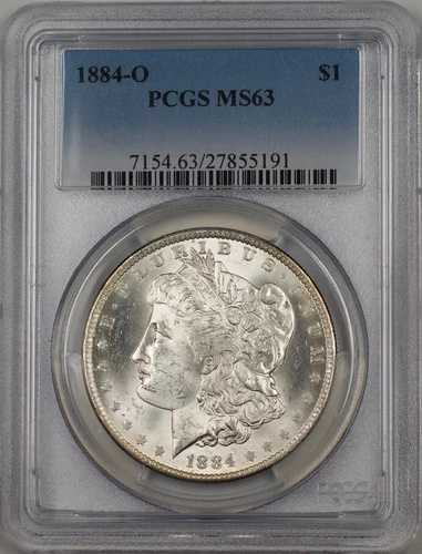 1884-O モルガン銀貨 1ドル PCGS MS-63 (BR-16 S)