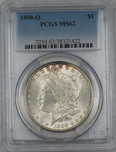 1898-O モルガン シルバー ダラー 1ドル コイン PCGS MS-62 (4A)
