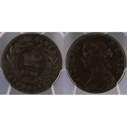 1890年 ニューファンドランド カナダ 1セント PCGS XF45BN #764