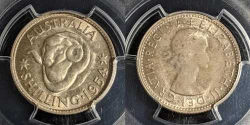 1954年 シリング 1/- オーストラリア PCGS MS64 GEM UNC #2963 62,920円