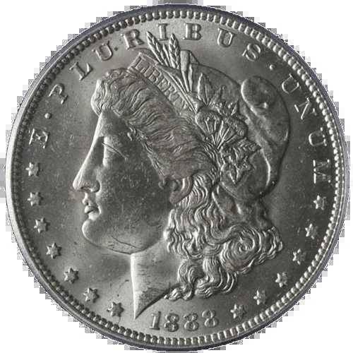 1888-O モルガン銀貨 PCGS MS64 ブラストホワイト ナイスストライク 在庫あり