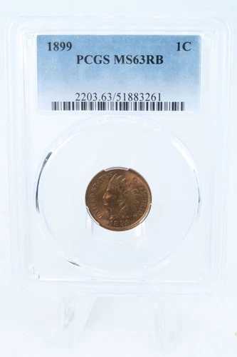 1899-P PCGS MS63RB インディアンセント ビジネスストライク 1C
