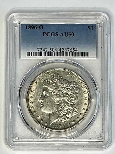 1896-O モルガン銀貨 $1 PCGS AU50 ~ 良質コイン ~ 米国送料無料