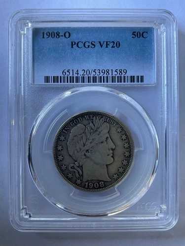 1908年 O バーバー ハーフダラー PCGS VF20 53981589