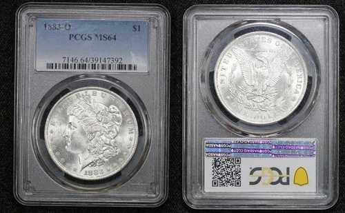 1883-O モルガン・ダラー PCGS MS64 5GEN