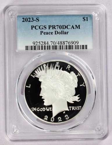 2023-S $1 PCGS-PR70DCAM ピースシルバーダラー 52,800円