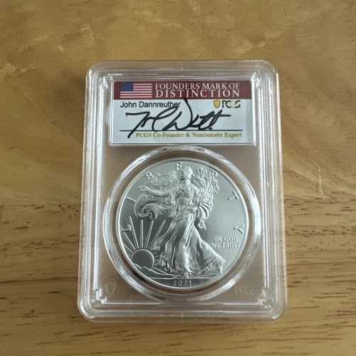 2021年 ファーストストライク イーグル タイプ1 MS70 ジョン・ダンルーサー PCGS 創業者サイン入り