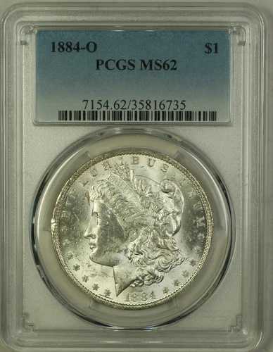 1884-O モルガン銀貨 1ドル硬貨 PCGS MS-62 (5F)