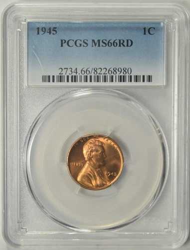 1945年リンカーンセント PCGS MS-66 RD #68980