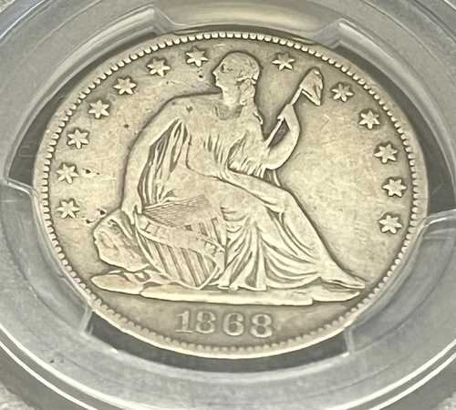1868-S 自由の女神像 シルバー ハーフドル PCGS VG10 実物コイン #H377 53,460円