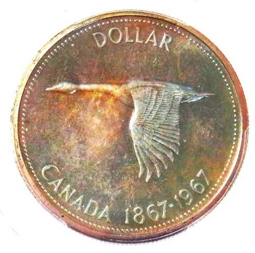 1967年 カナダ プルーフ シルバー 1ドル PCGS PR 65