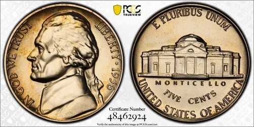 1956年 5C プルーフ ジェファーソン ニッケル PCGS PR 67 DDO FS-102