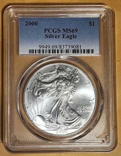 2000年 シルバー アメリカンシルバー $1 PCGS MS69 ブルーラベル