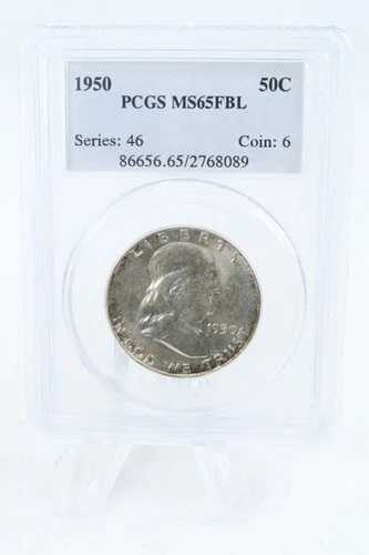 1950-P PCGS MS65FBL フランクリン ハーフダラー フルベルライン 50セント